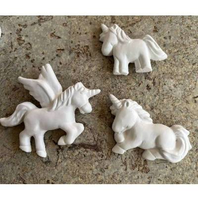 Einhorn  - 1 Reliefs mit Anhänger zum selber Anmalen