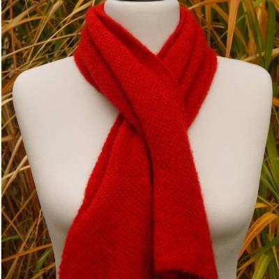 Strickschal Kid Mohair rot