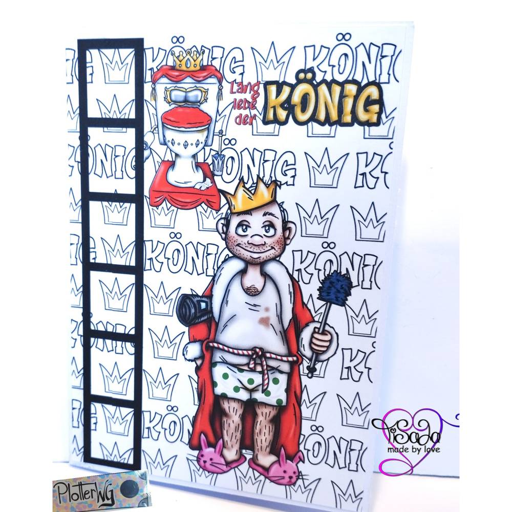 Digistamp "König Karl"  PNG inkl. Sayings und Digipapier Bild 3