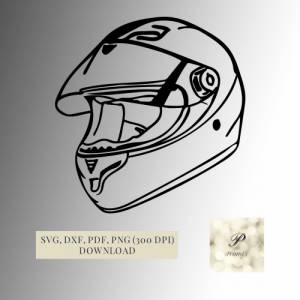 Plotterdatei Motorrad Helm SVG Datei für Cricut, Design für Motorradfahrer  Digital Download Motorsport Vorlagen