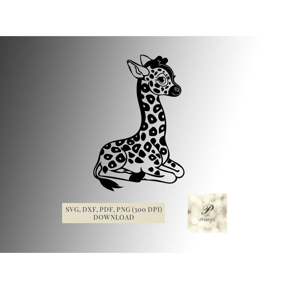 Plotterdatei Baby Giraffe SVG Datei für Cricut | Svg, dxf, png, pdf file Cricut Bild 1