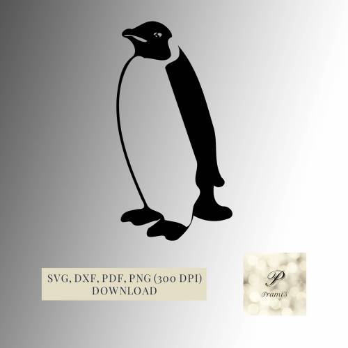 Plotterdatei Pinguin SVG Datei für Cricut, Pinguin winterliches Design  Digital Download