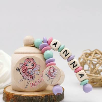 Zahndose mit Name Zahnfee Mädchen Milchzahndose Geschenkidee
