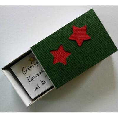 Adventkalender Stern rot ☆Streichholzschachtelkalender☆