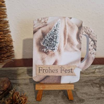 Gutscheinverpackung Weihnachten - kleiner Weihnachtsbaum - Frohes Fest 