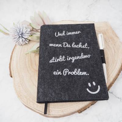 Kalenderhülle A5 aus Filz Wollfilz