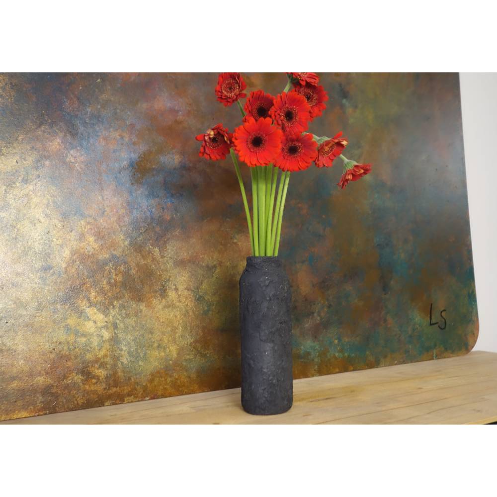 XL Acrylbild in Rostoptik mit Schockeffekt | handgemaltes Unikat im Industrial Style aus Upcycling Material Bild 3