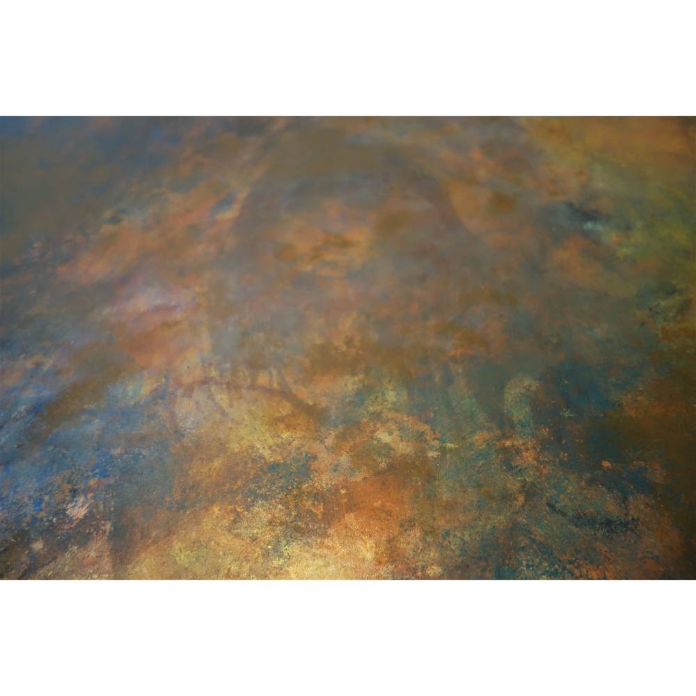 XL Acrylbild in Rostoptik mit Schockeffekt | handgemaltes Unikat im Industrial Style aus Upcycling Material Bild 5