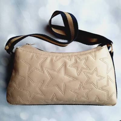 Goldige kleine Handtasche Sternenglanz (Schnittmuster Lukinette von Monjataschen)