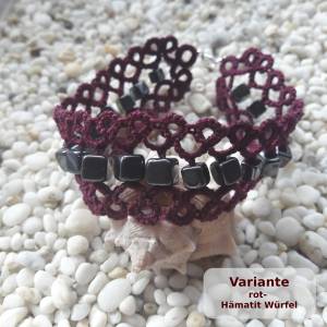 Armband Vienna Edelsteine Baumwolle Verschluss Silber / vergoldet