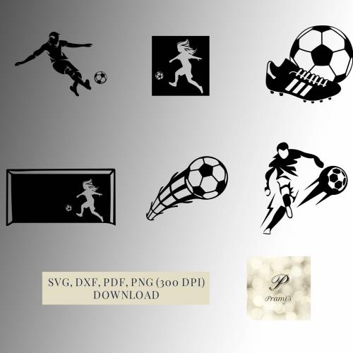 Plotterdatei Fußball Bundle SVG Dateien für Cricut, Fußball Fans Design  Digital Download
