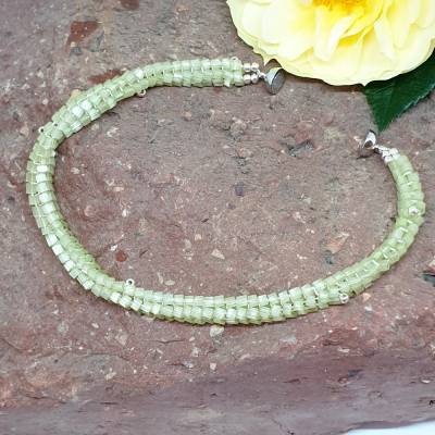 Armband lindgrün silber | 18,5cm | Neodym-Magnetverschluss | Geschenk