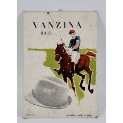 Vintage Vanzina Hats Polo Werbetafel