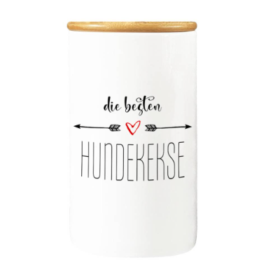 XL Porzellan Leckerlidose HUNDEKEKSE - 950 ml