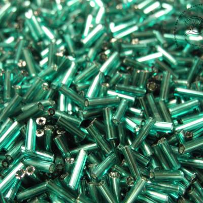 Stift Zylinder Glasperlen 6mm grün türkis