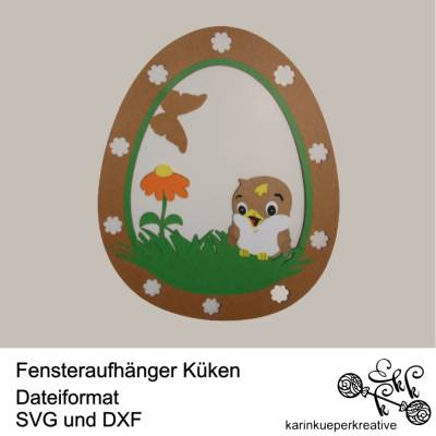 Plotterdatei Fensteraufhänger  Küken