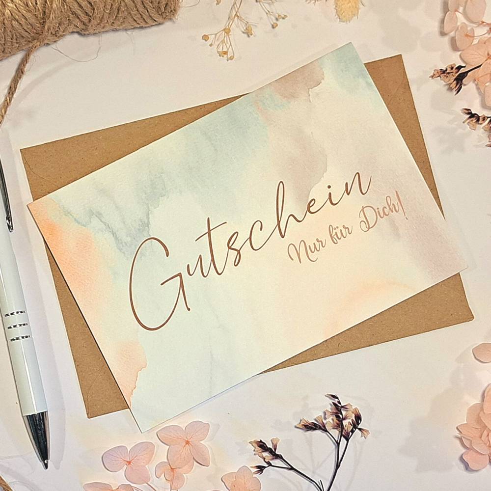Gutschein zum selber Ausfüllen - Gutscheinkarte - Geschenkgutscheine