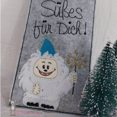 Doodle Stickdatei Yeti-Party
