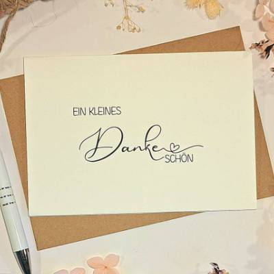 Minimalistische Dankeschön Klappkarte mit Umschlag – Stilvoll Danke sagen