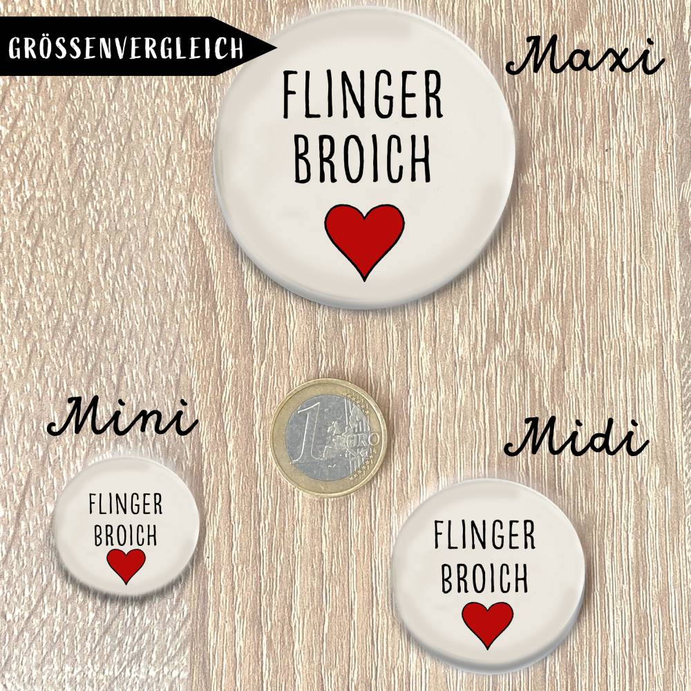 Flinger Broich Button 3 Größen nach Wahl Bild 3