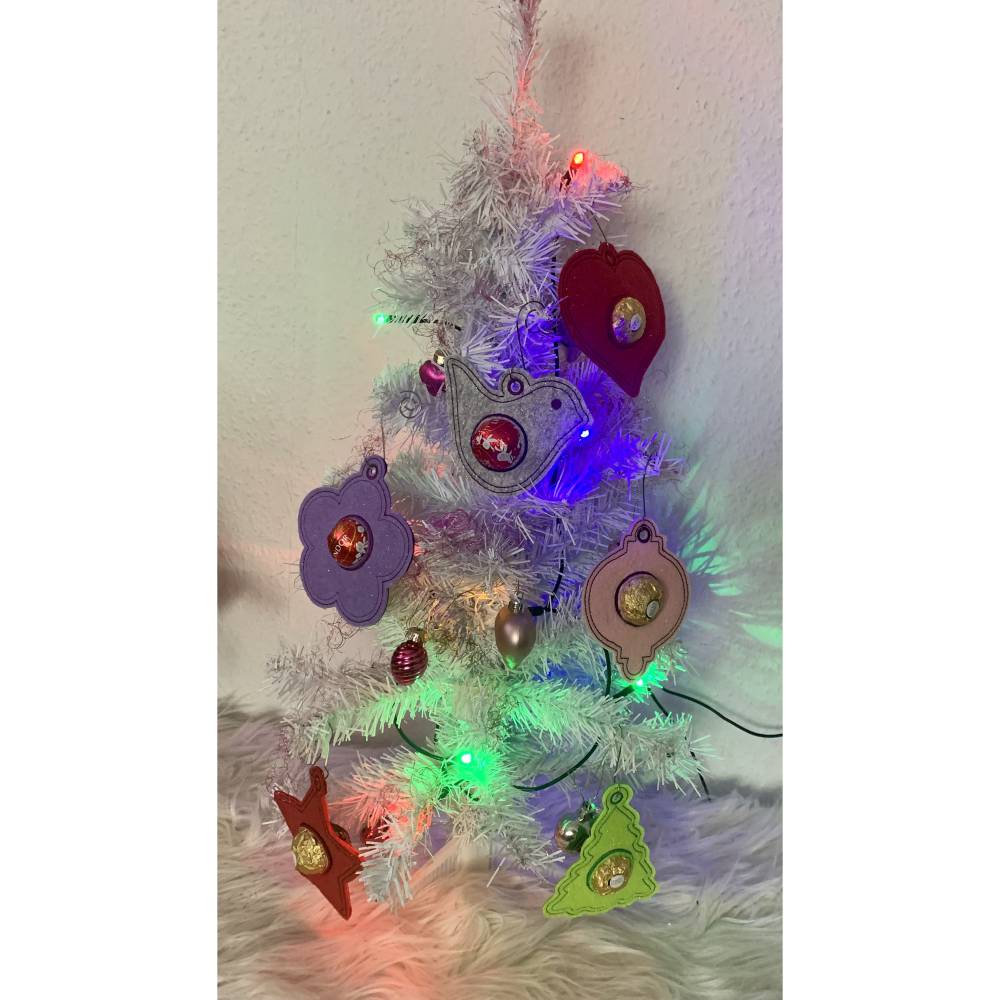 Stickdatei Schoki Nase, Tanne  Herz Stern Weihnachten Ostern Bild 3
