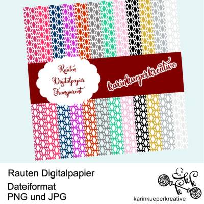 Rauten Digitalpapier Transparent