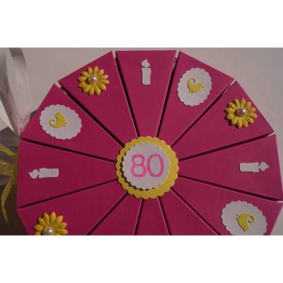 Geldgeschenk, Geschenk zum 80. Geburtstag, Geldgeschenkverpackung,  Geschenkschachtel zum Geburtstag,Geburtstagskind
