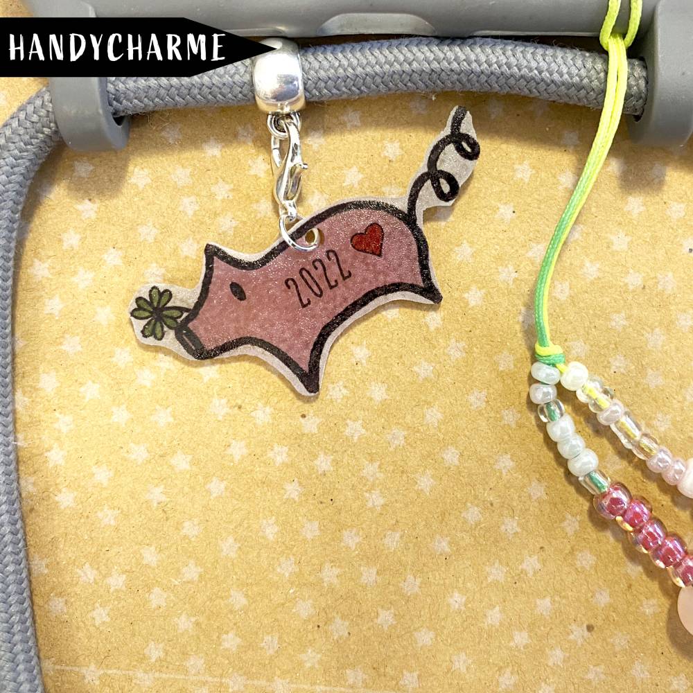 Schweinchen 2022 Charme Anhänger für Kette oder Bettelarmband Bild 7