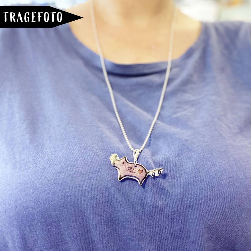 Schweinchen 2022 Charme Anhänger für Kette oder Bettelarmband Bild 8