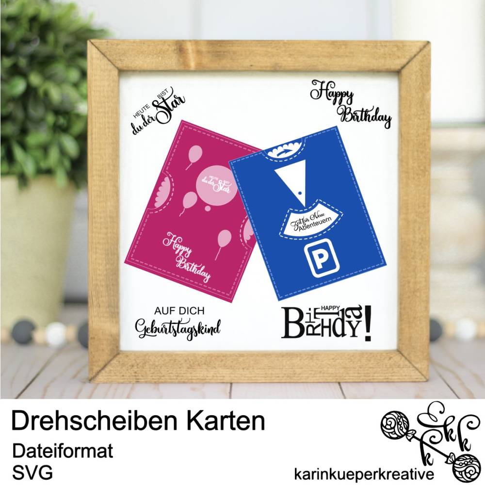 Plotterdatei Drehscheiben Karten Bild 1
