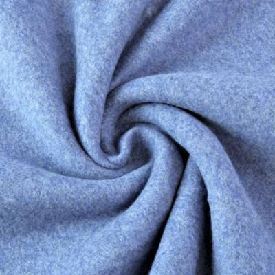 Baumwoll-Fleece, jeansblau-melange, 150 cm breit, Meterware, Preis pro 0,5 lfdm