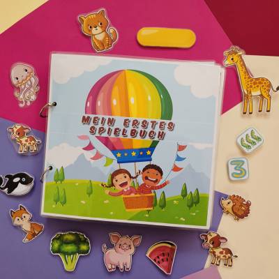 Quiet Book – Handmade Busy Book mit Klettverschluss | Spielbuch für Kinder 24x24