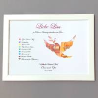 Geldgeschenk zur Firmung Mädchen und Jungen, Geschenk zur Firmung ,Bilderrahmen Friedenstaube