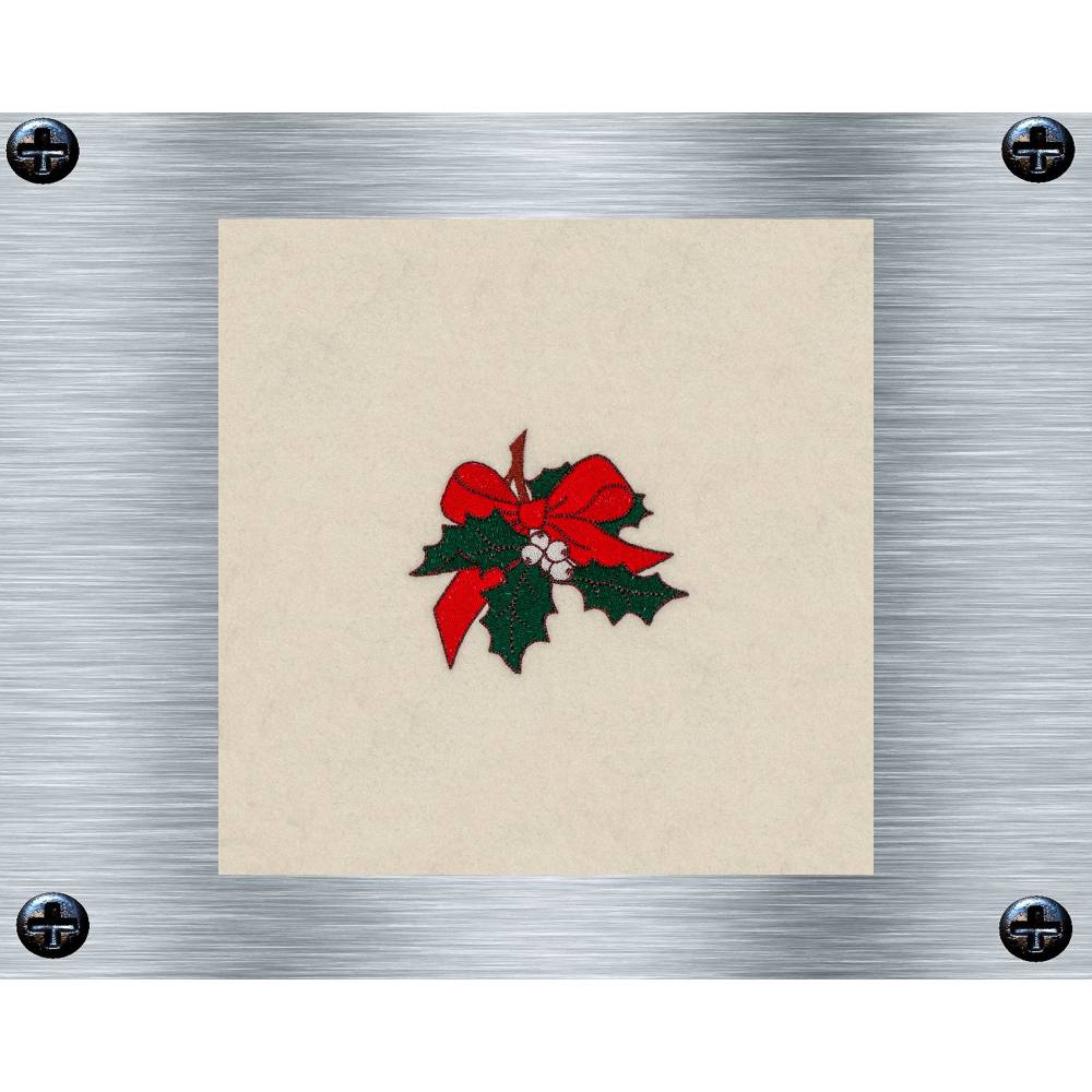 Stickdatei Mistelzweig - 10 x 10 Rahmen - weihnachtliches Stickmotiv, digitale Stickdatei, Nadelmalerei, digitale Datei Bild 1