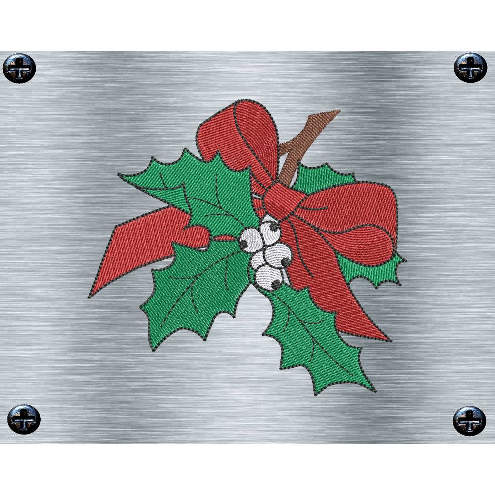 Stickdatei Mistelzweig - 10 x 10 Rahmen - weihnachtliches Stickmotiv, digitale Stickdatei, Nadelmalerei, digitale Datei Bild 2