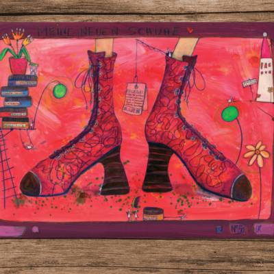 Postkarte "Meine neuen Schuhe"