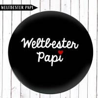 Weltbester Papi Button in 3 Größen nach Wahl