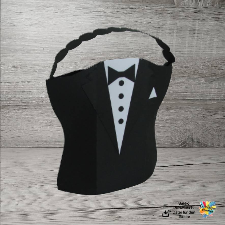 Plotterdatei Sakko Pillowtasche für die Hochzeit Bild 1