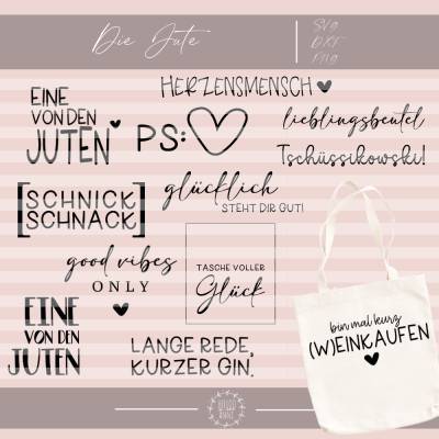 Plotterdatei „Die Jute“ Sprüche für Beutel, Taschen, Hoodies & mehr SVG + DXF