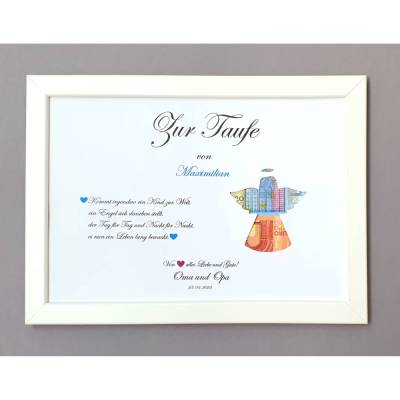 Personalisiertes Geldgeschenk zur Taufe, Taufgeschenk Junge  Mädchen, Geschenk zur Taufe ,Geschenk personalisiert