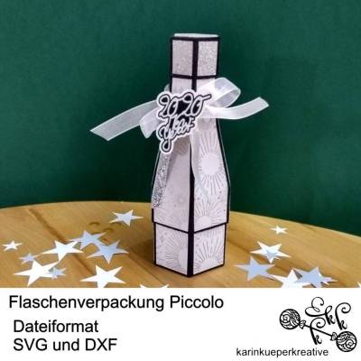 Plotterdatei Flaschenverpackung Piccolo