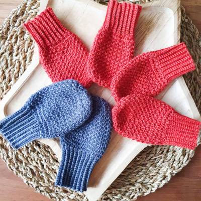 Häkelanleitung für Babyfäustlinge ,,Frozen Winter"