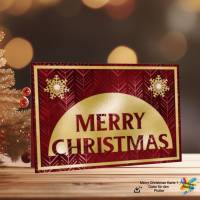 Plotterdatei Merry Christmas Karte 1