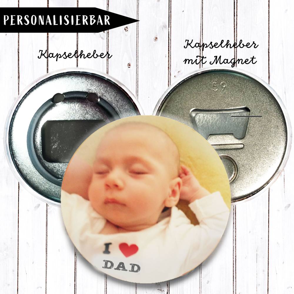 Individualisierbarer Kapselheber mit eigenem Text oder Foto – Handgemacht & personalisierbar Bild 1