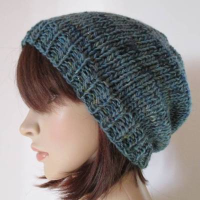 Beanie mit dezentem Silberglitzer, Mütze, Strickmütze
