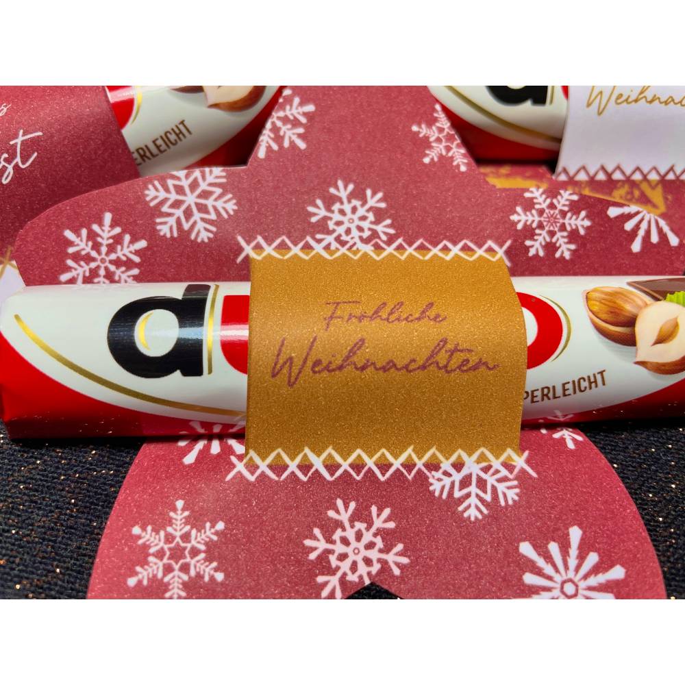 Banderole Schokolade, Last Minute Geschenk zum ausdrucken, Weihnachten Aufmerksamkeit, 3 Sterne mit Weihnachtsgrüßen Bild 7