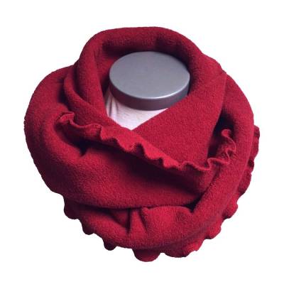 Kuscheliger roter Loopschal für Mädchen – Wrapneck Red – Geschenkidee Weihnachten