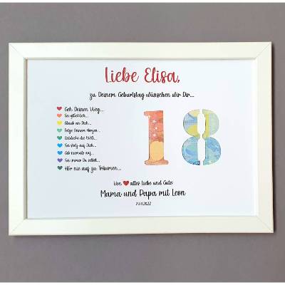 Geldgeschenk 18. Geburtstag, Geldgeschenk personalisiert, Geburtstagsgeschenk, Geschenkidee zum Geburtstag