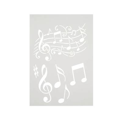 Schablone mit Musiknoten