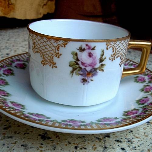 2 tlg. Sammelgedeck Espresso Mocca Tasse Krautheim & Adelberg 1914